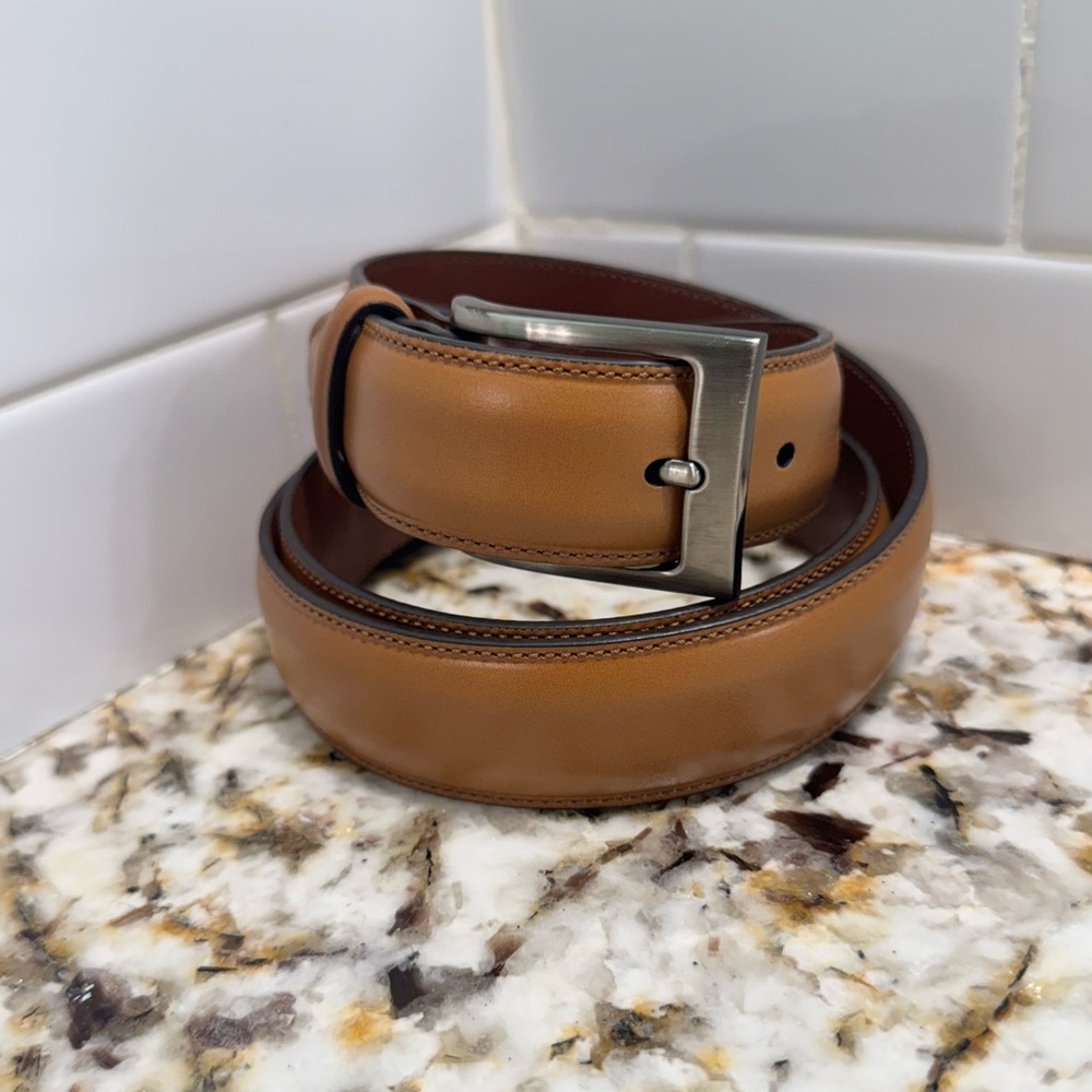 Perry Ellis Brown Leather Belt